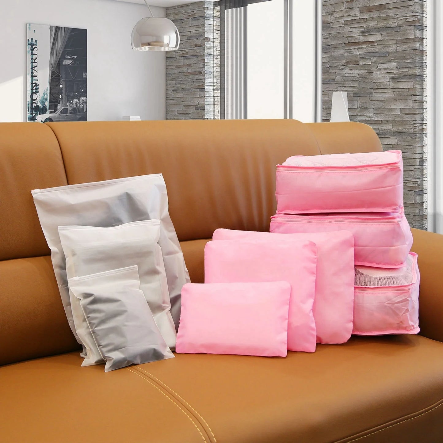 Clothes Storage Travel Bags Organizer for Luggage Packing Bags for Suitcases - Packing Cubes for Carry on Suitcase - 9 Pieces
