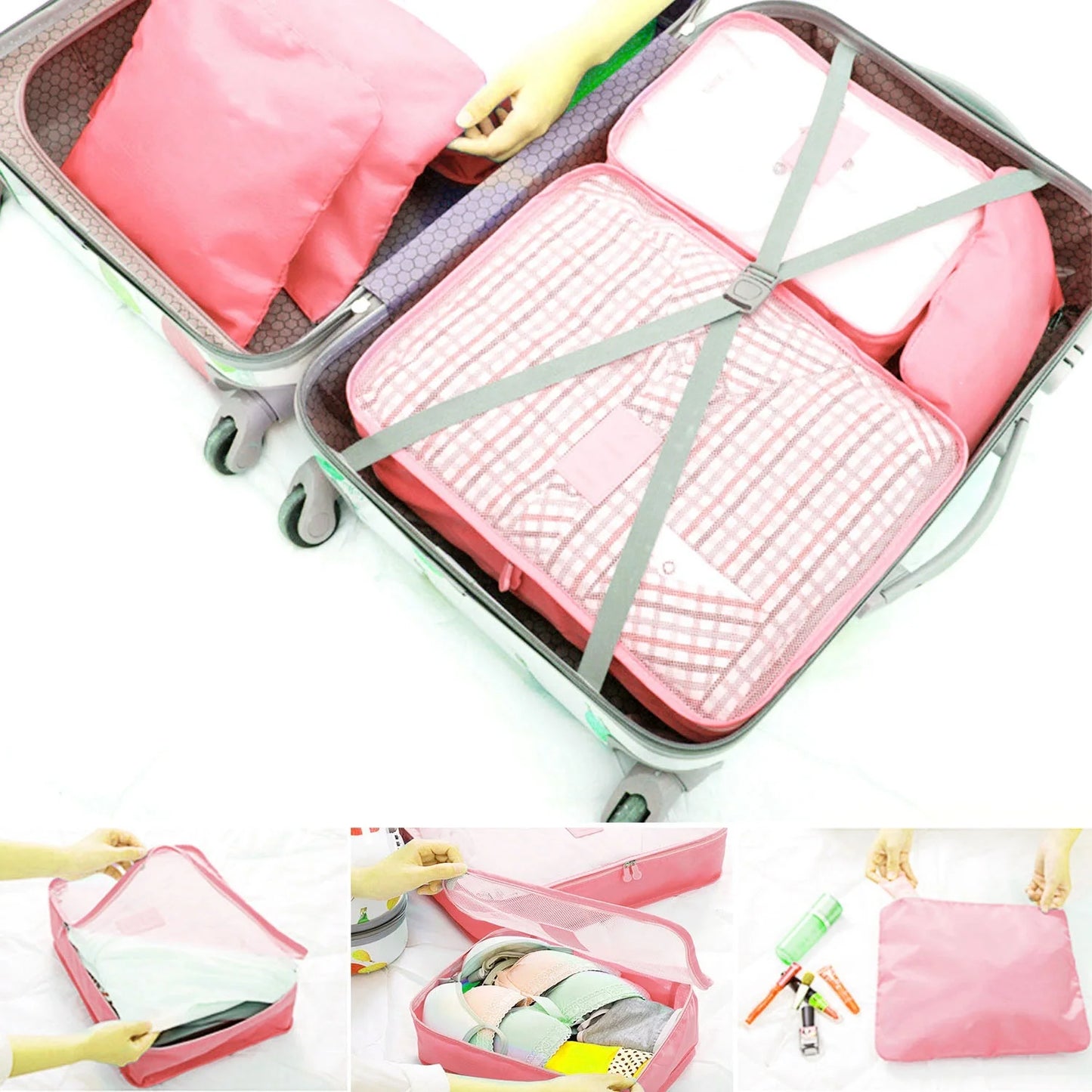 Clothes Storage Travel Bags Organizer for Luggage Packing Bags for Suitcases - Packing Cubes for Carry on Suitcase - 9 Pieces