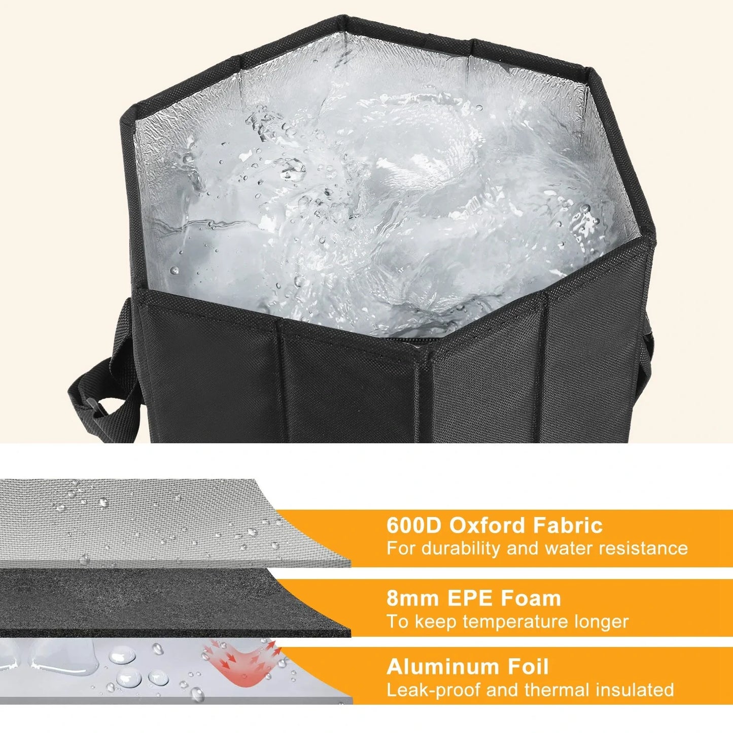 Versatile Insulated Cooler Bag for Outdoors and Travel With 3 Gallon Capacity