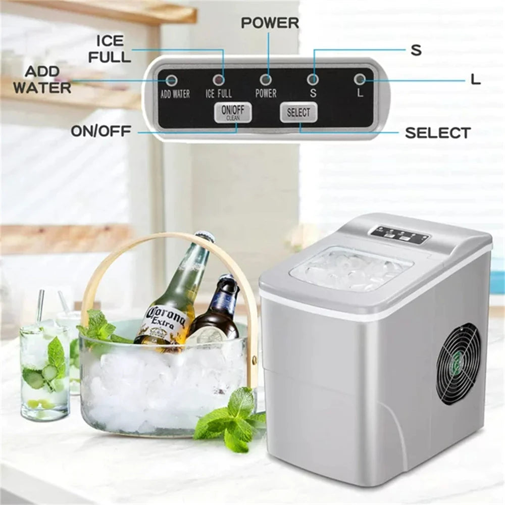 Countertop Ice Maker - Portable Ice Maker & Nugget Ice Machine | Ice Cube Maker 26 Lbs Ice in 24 Hrs