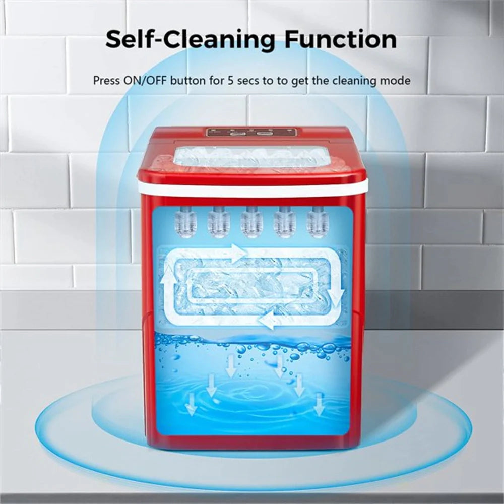Countertop Ice Maker - Portable Ice Maker & Nugget Ice Machine | Ice Cube Maker 26 Lbs Ice in 24 Hrs