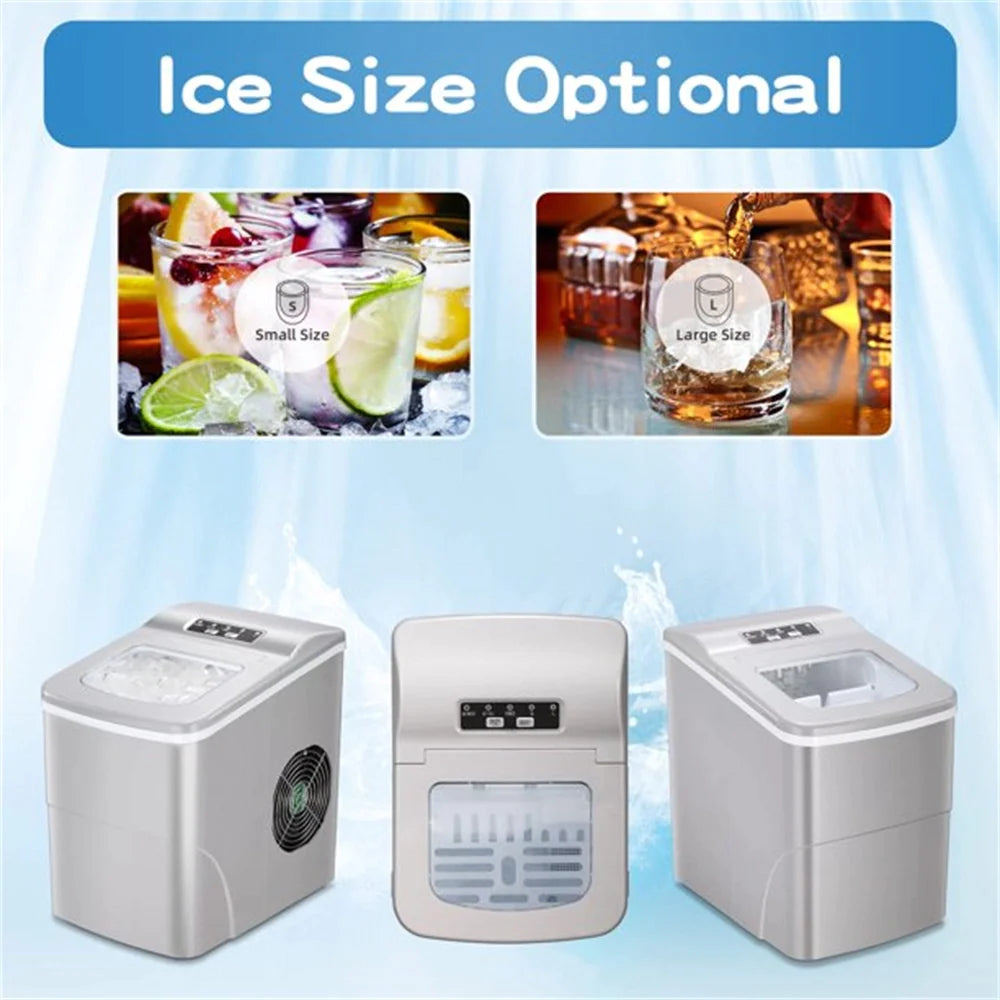 Countertop Ice Maker - Portable Ice Maker & Nugget Ice Machine | Ice Cube Maker 26 Lbs Ice in 24 Hrs