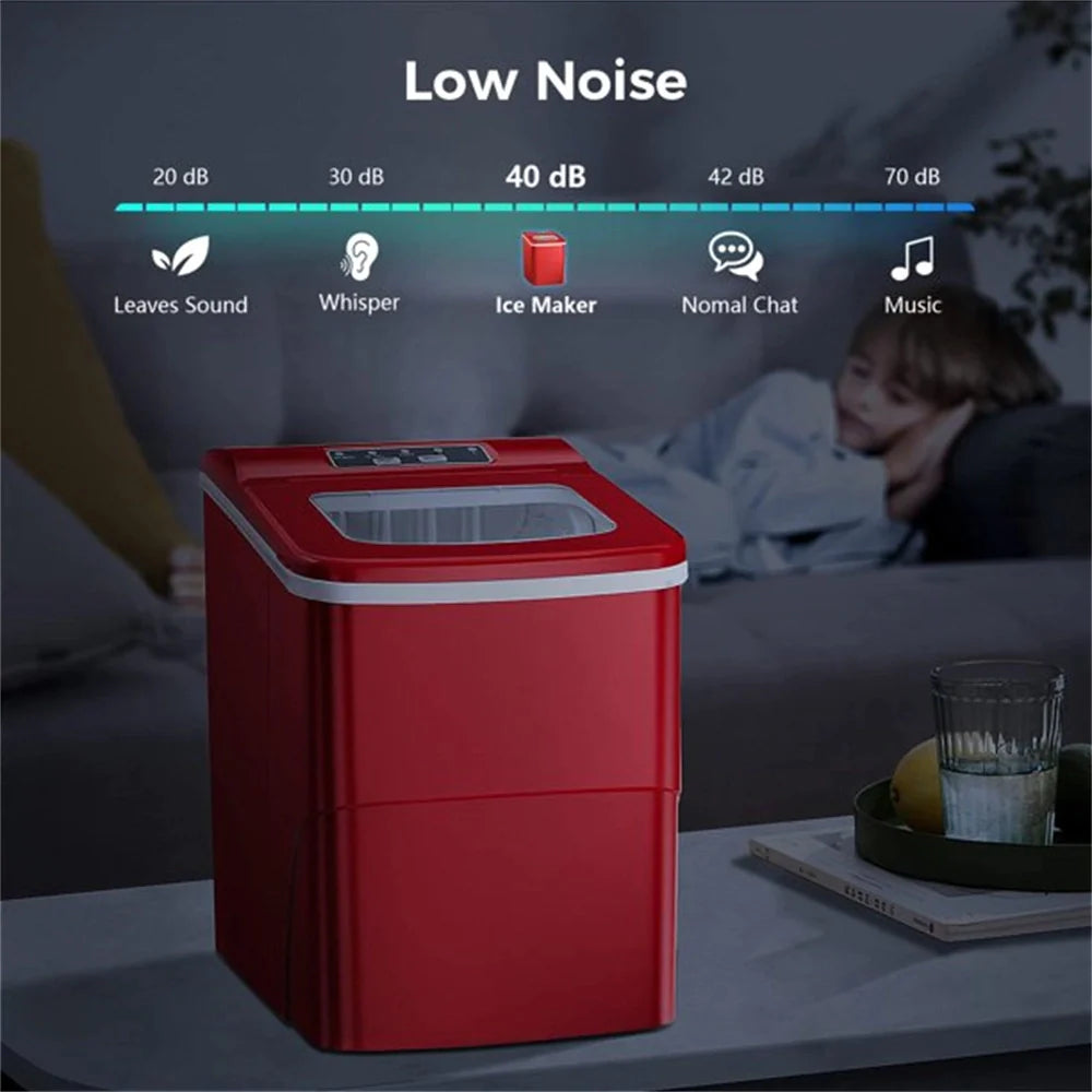 Countertop Ice Maker - Portable Ice Maker & Nugget Ice Machine | Ice Cube Maker 26 Lbs Ice in 24 Hrs