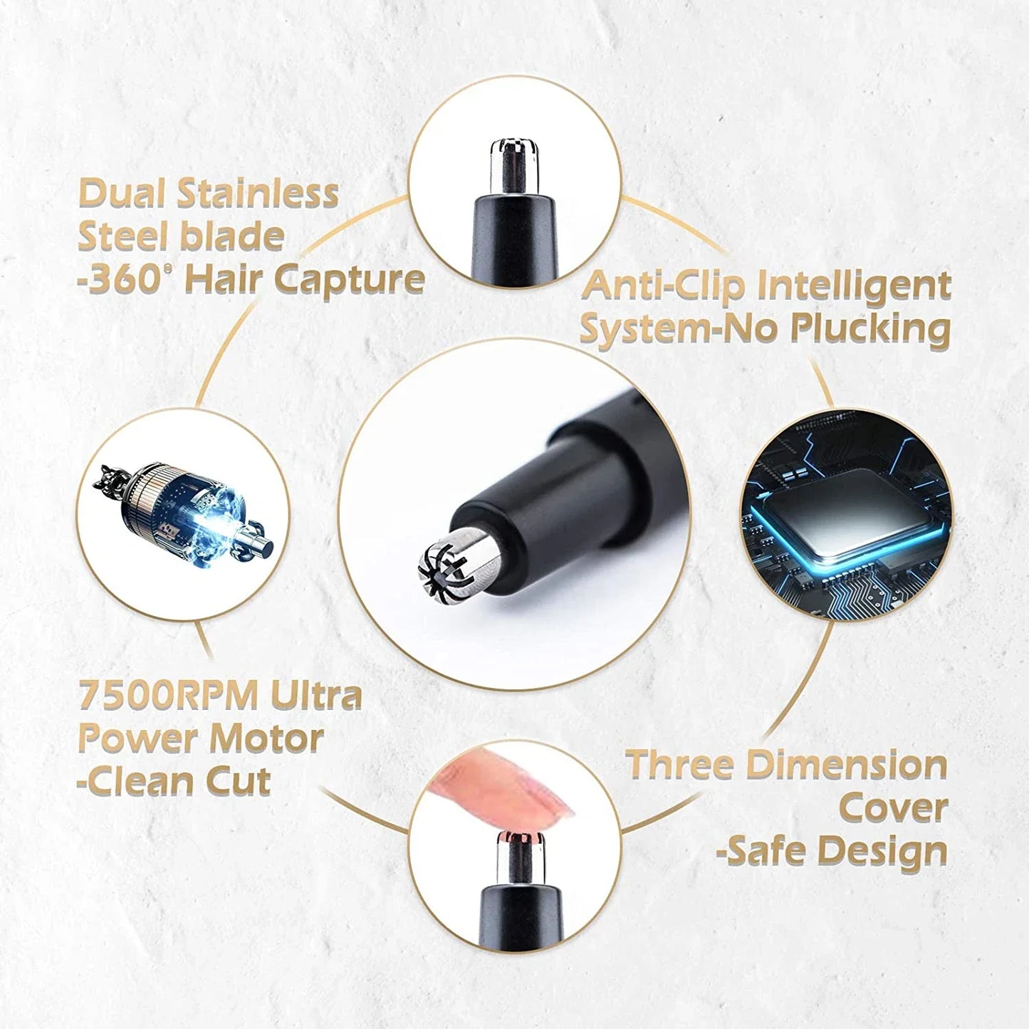 Ear and Nose Hair Trimmer for Men & Women - Men's Grooming Electric Razor Hair Clippers & Eyebrow Hair Trimmer Women
