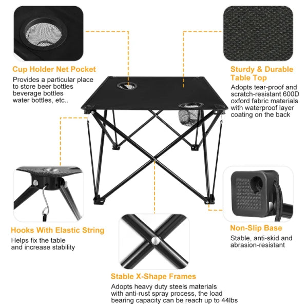 Folding Table 4 Foot Portable Picnic Table Lightweight Travel Desk Camping Gifts Beach Tables for Sand Outdoor Table