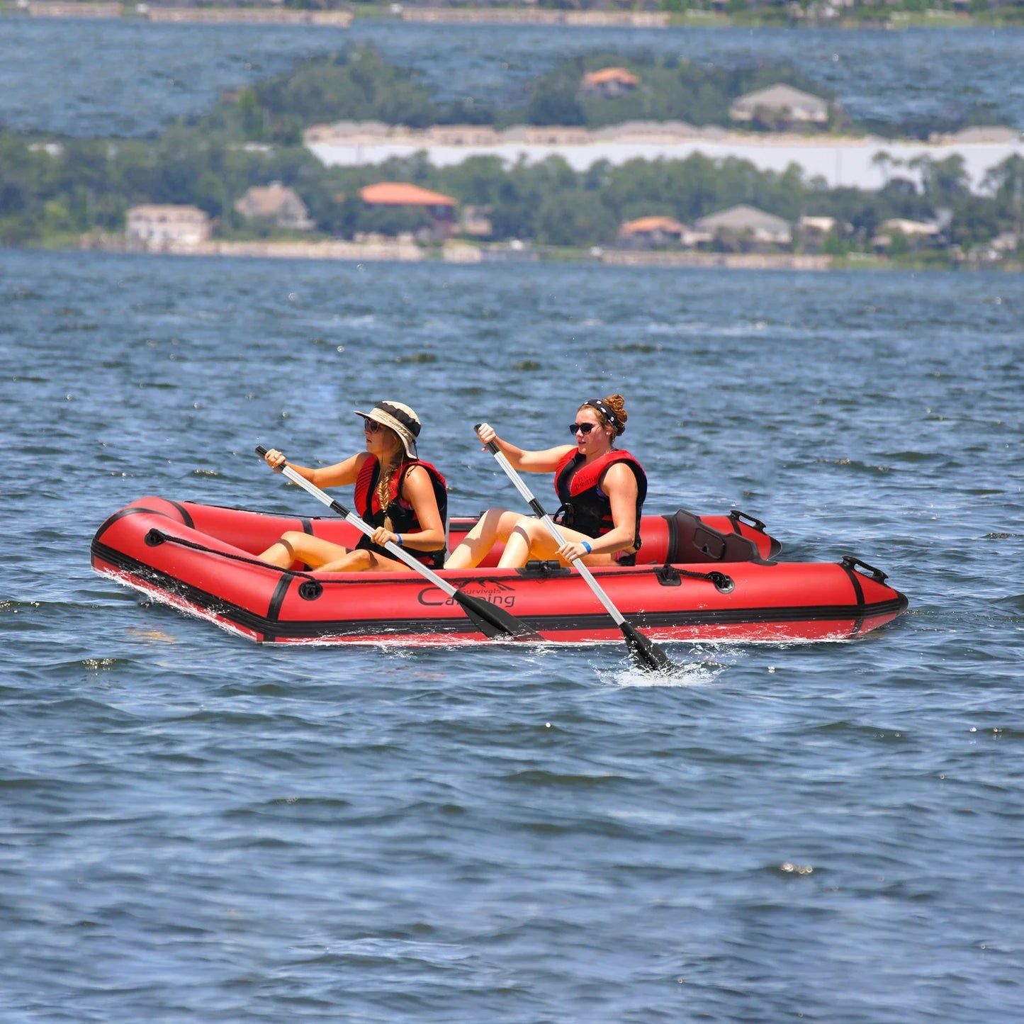 Inflatable Boat Fishing Kayaks for Adults - 7.5ft PVC 2 Person Kayak Boat Off YJ Rafts Boat Accessories for Camping Survivals