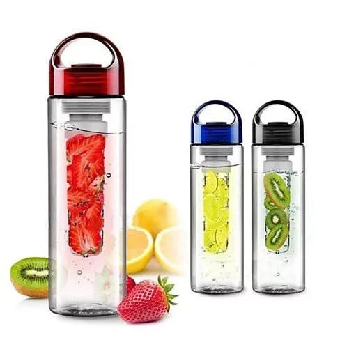 Fruitzola Fruit Infuser Water Bottle Clear Plastic Large Travel Water Bottles | Cute Infusion Reusable Bottle With Handle