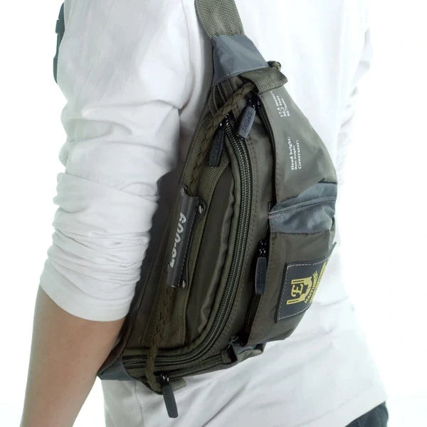 Fanny Pack Belt Bag with 4 Zipper Pockets Crossbody Bag Running Belt Travel Bag Waist Pack Strap Travel Bag (Green Beret)