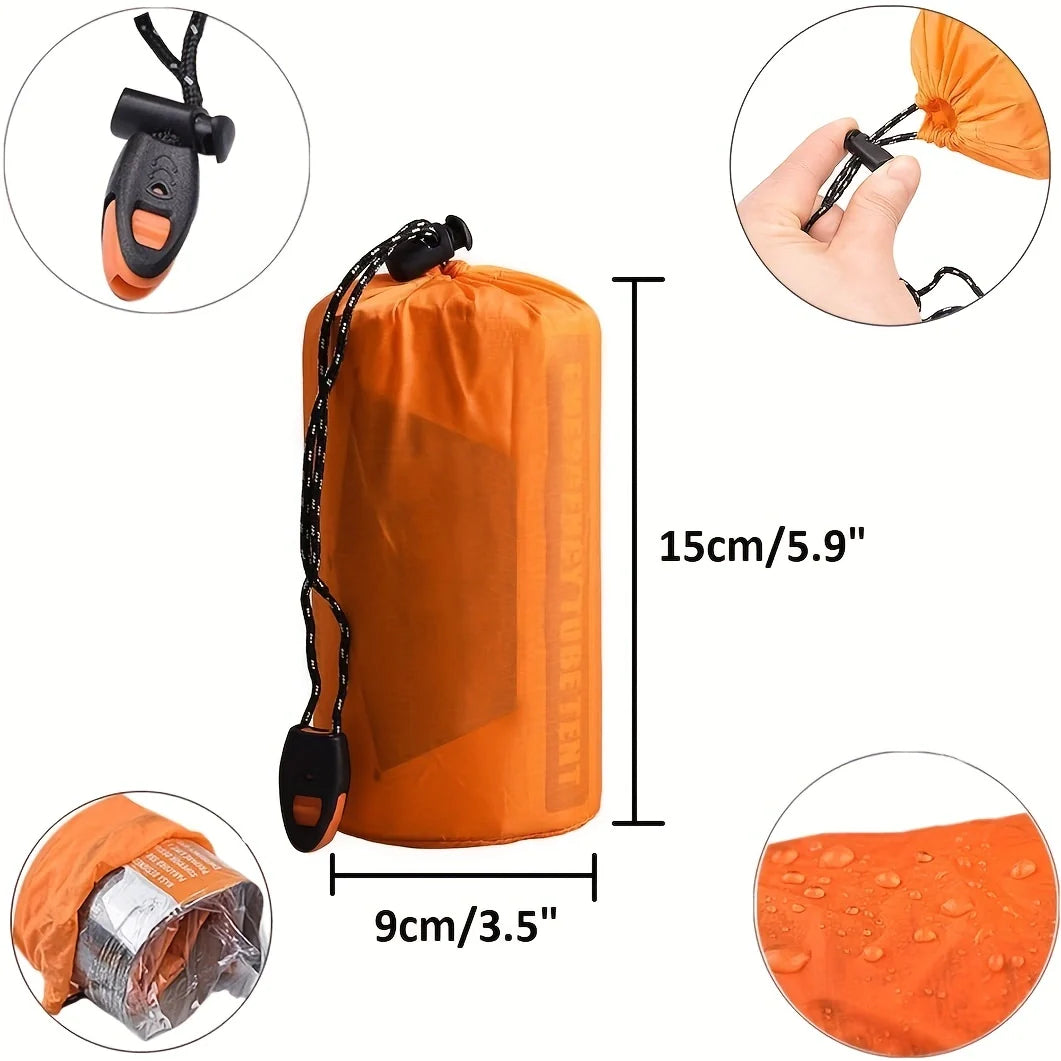 Outdoor Life Tent - Waterproof Camping Tents 2 People - Tarp Tent for Camping, Hiking, Beach Pop Up Large Tents | Orange