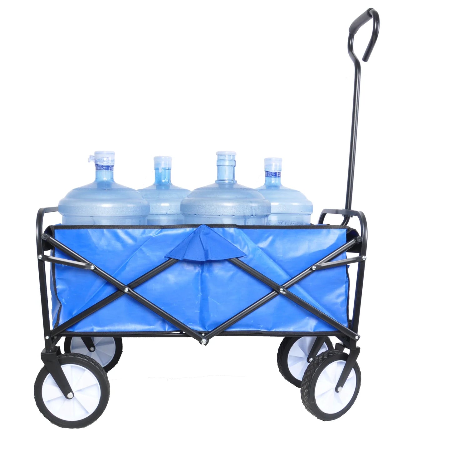 Folding Wagon Garden Cart - Large Capacity Utility Grocery Shopping Beach Carts with Wheels Moving Trolley for Outdoor