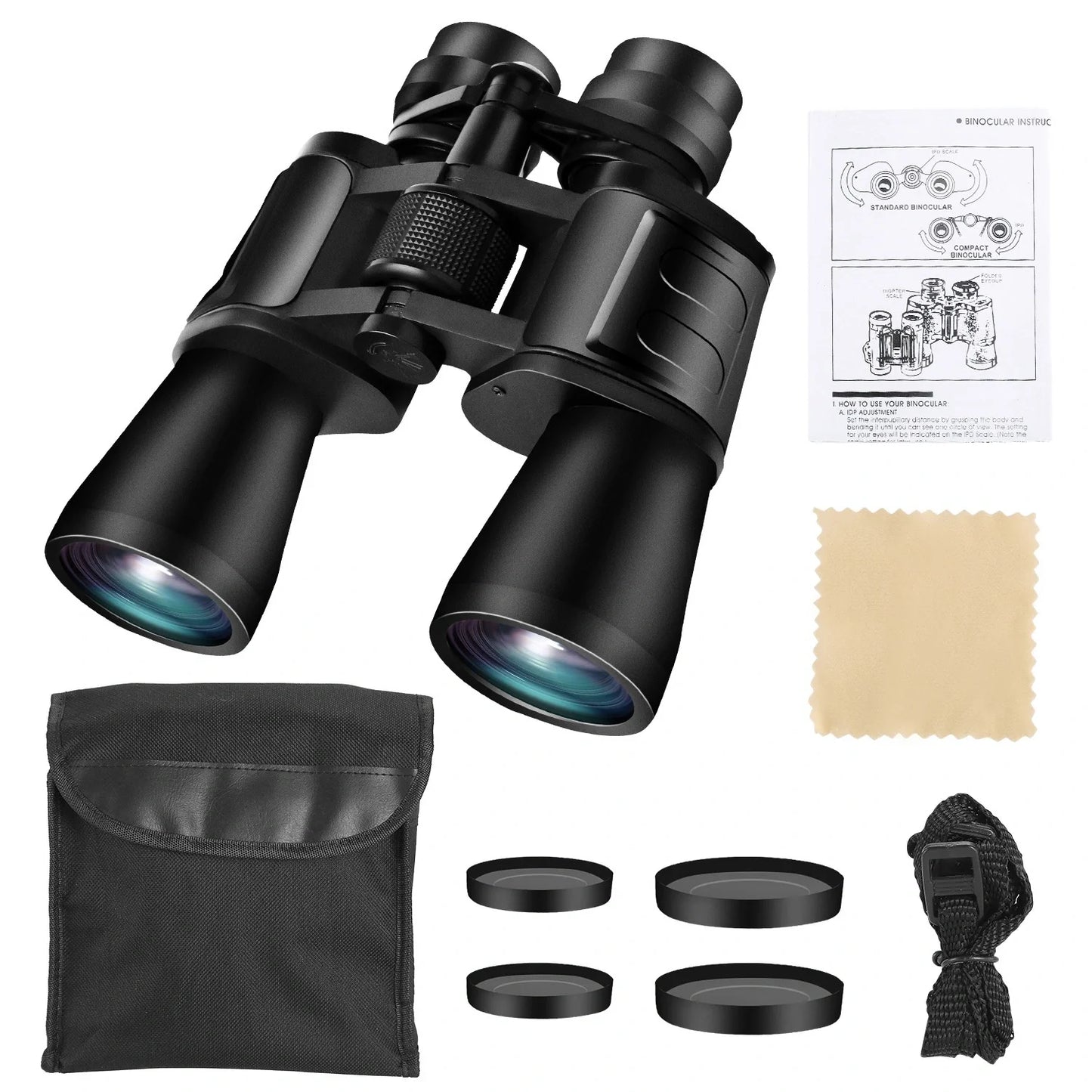 Product Title: Compact Binoculars with FMC Lens - Travel Hunting Gear High Power Zoom Binoculars - Night Vision Bird Watching Binocular