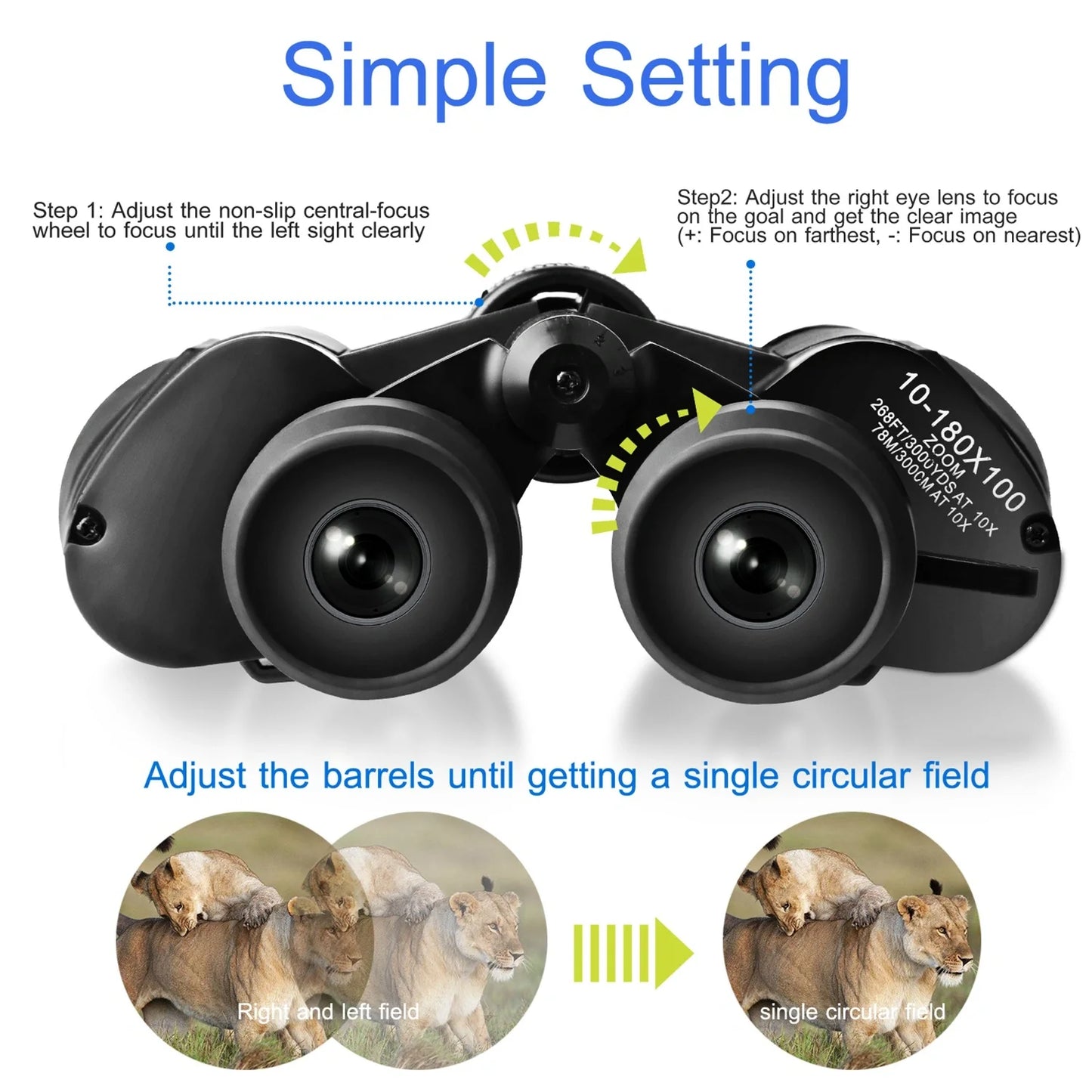 Product Title: Compact Binoculars with FMC Lens - Travel Hunting Gear High Power Zoom Binoculars - Night Vision Bird Watching Binocular