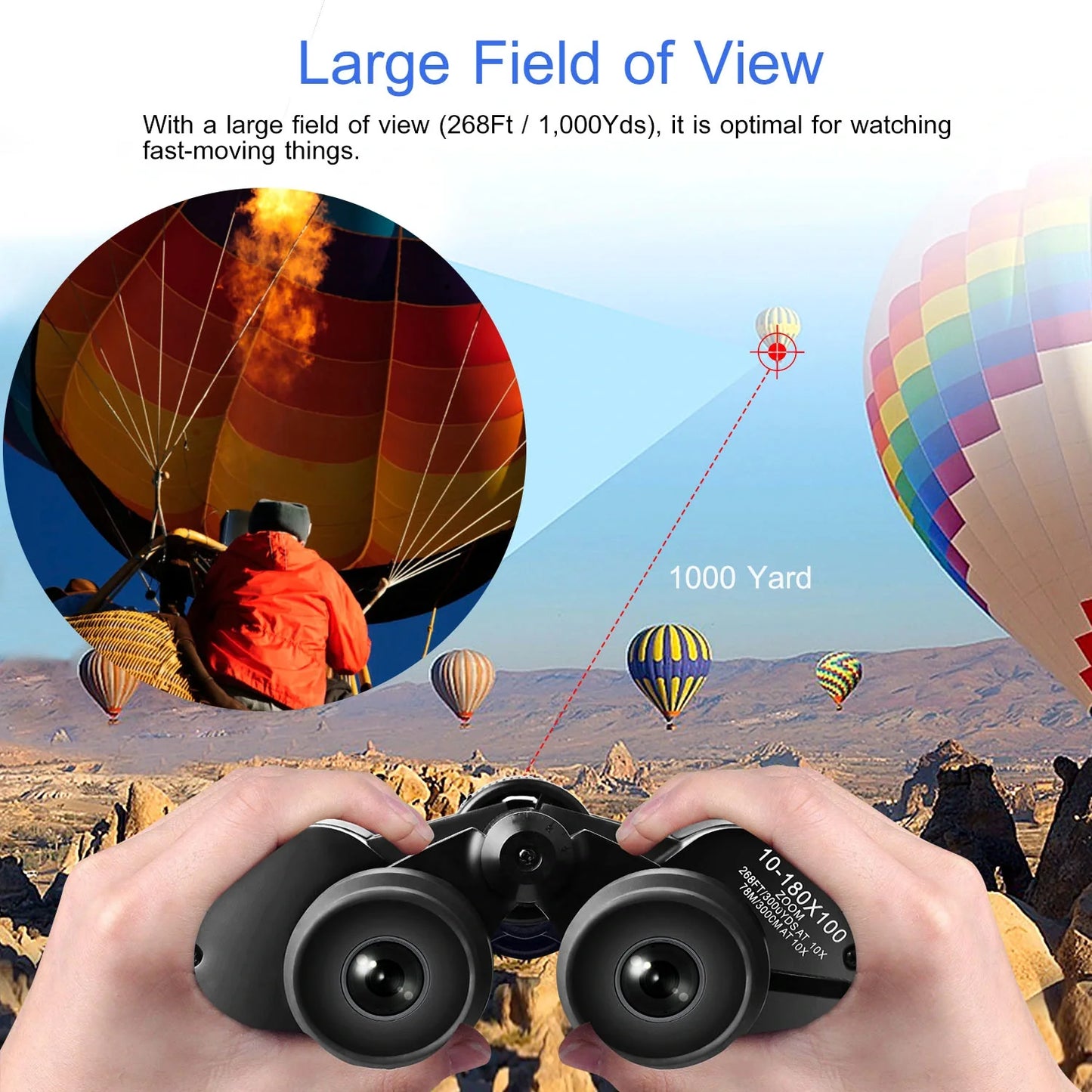 Product Title: Compact Binoculars with FMC Lens - Travel Hunting Gear High Power Zoom Binoculars - Night Vision Bird Watching Binocular
