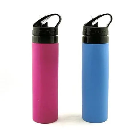 Squeeze N Sip Water Bottles - Reusable Water Bottle & Travel Water Bottle - Sillymate Silicon Cute Big Sports Outdoor Bottle