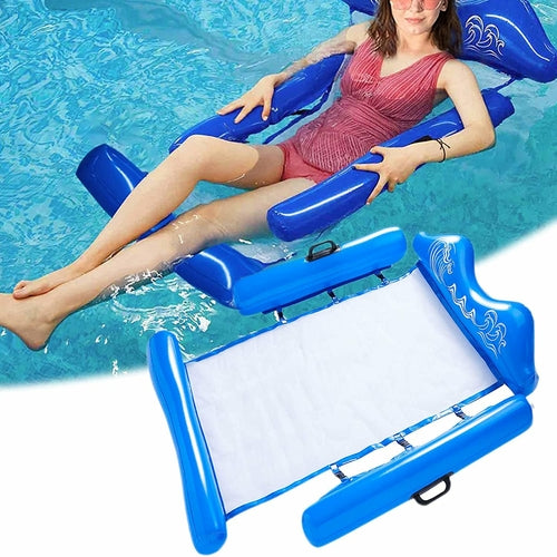 Inflatable Floating Bed Pool Rafts for Adults Water Floats Lake Mat Backrest Water Raft Water Mats for Lake Beach