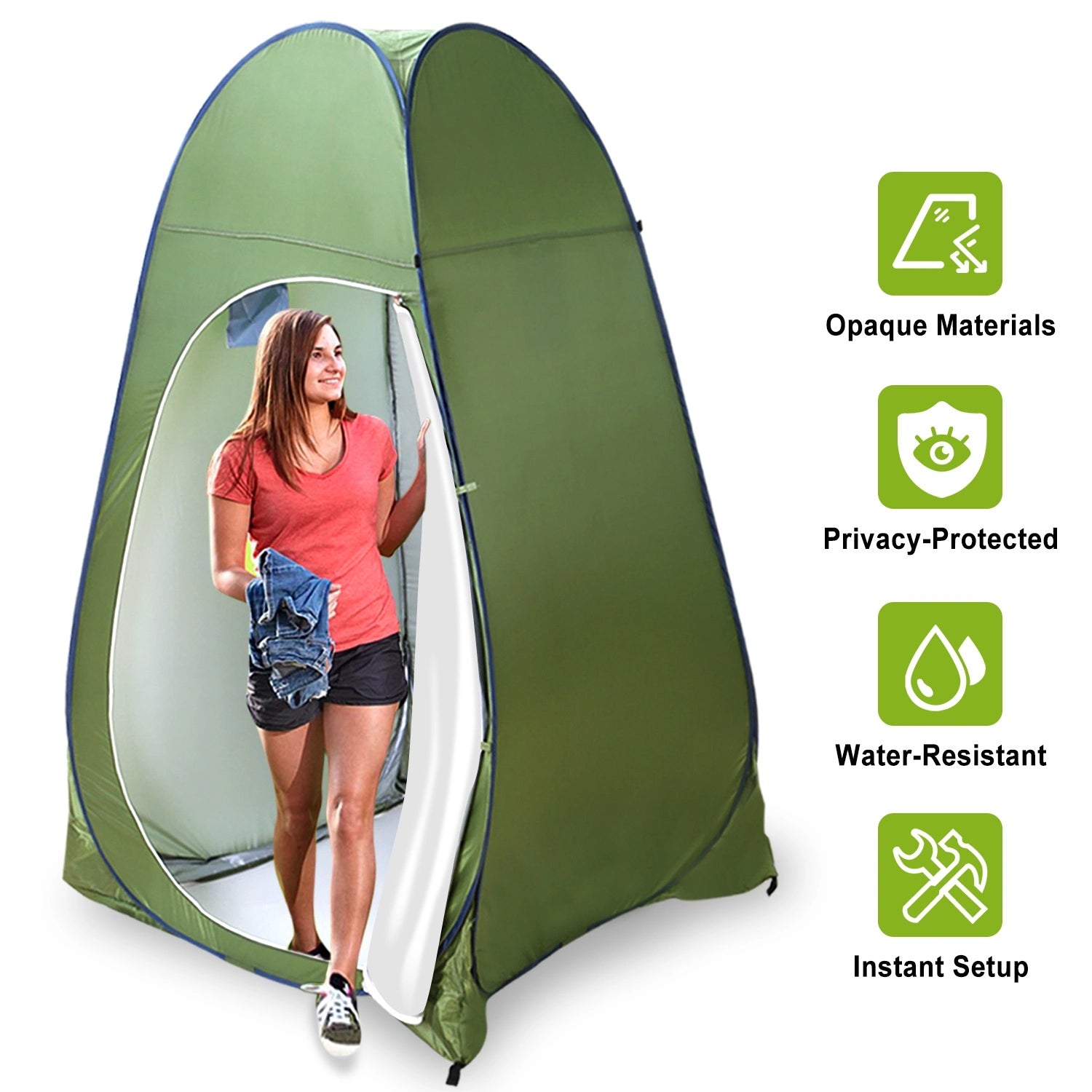 Camping Toilet Pop Up Changing Tent - Outdoor Large Travel Portable Shower 1-Person Privacy Tent for Toilet