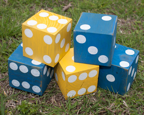 Yardzee Yard Dice - Outdoor Play Large Dice Set Camping Games - Giant Dice Yard Games for Adults Family