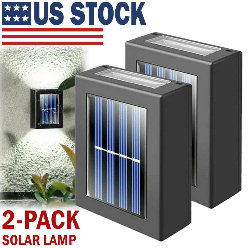2-Pack Waterproof Outdoor Solar Deck Lights: High-Efficiency LEDs for Stairs, Fences & Decks