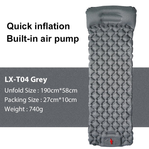 Camping Mat Inflatable Sleeping Pad Sleeping Mat Camping Mattress Double Sleeping Pad with Pump and Headrest