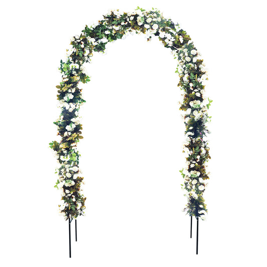 Metal Garden Arch Trellis; Adjustable Arbor Trellis for Garden Climbing Plants Support or Wedding Decor