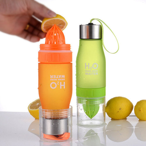 Water Bottle H2O Fruit Infuser - 20 oz, for Outdoor Sports and Daily Hydration