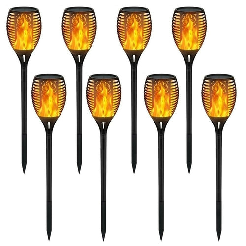 Waterproof Solar-Powered LED Torch Lights with 33 Flickering Flames for Outdoor Gardens and Walkways