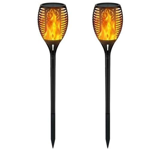 Waterproof Solar-Powered LED Torch Lights with 33 Flickering Flames for Outdoor Gardens and Walkways
