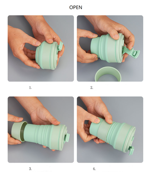 Silicone Folding Camping Cup Collapsible Coffee Cup Travel Mug