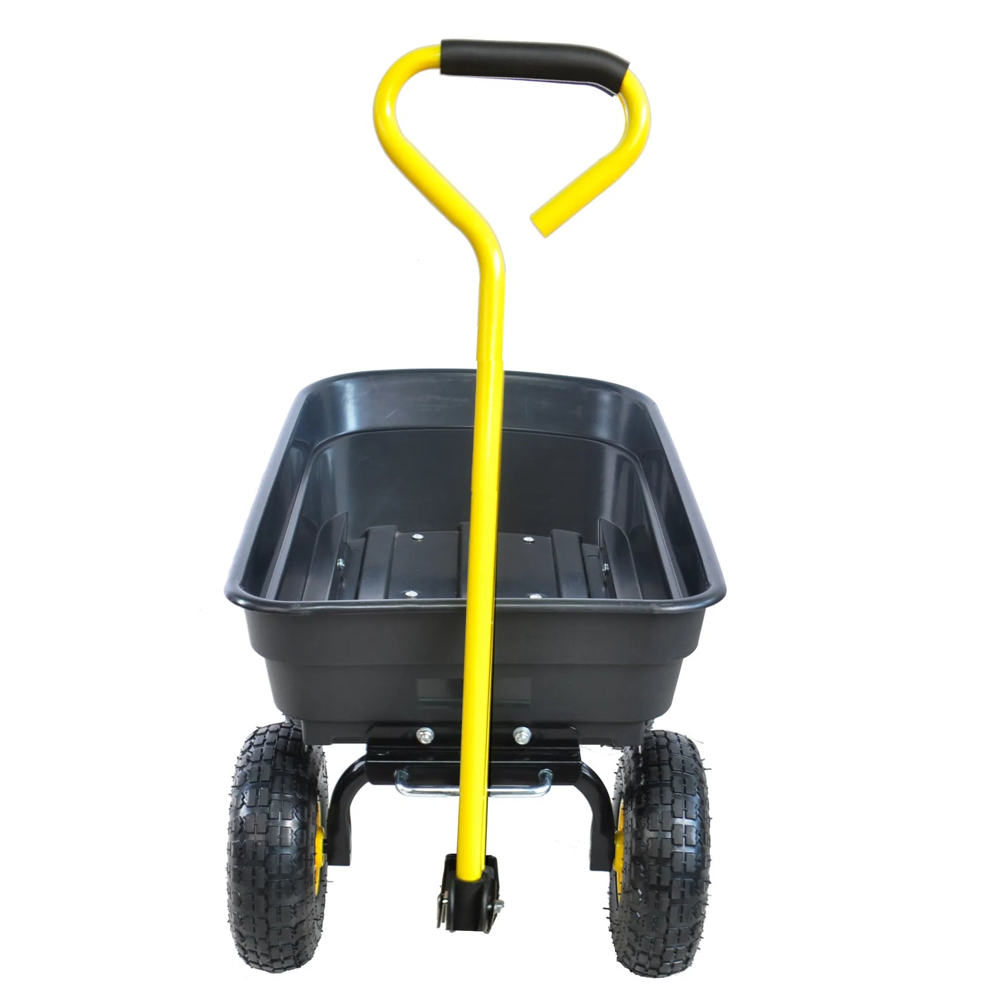 Folding wagon Poly Garden Dump Cart with Steel Frame and 10-in. Pneumatic Tires; 300-Pound Capacity