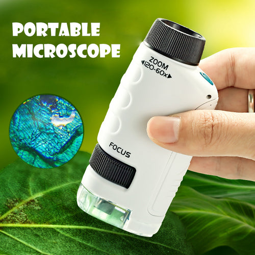 Kids Pocket Microscope - The 60x-120x Magnification Adventure in Your Pocket