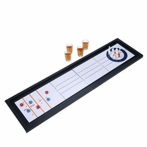 Bowling Shuffle Game Board, Table Party Games Outdoor Travel Combination Bowling and Shuffleboard Men's Gifts Adult Game