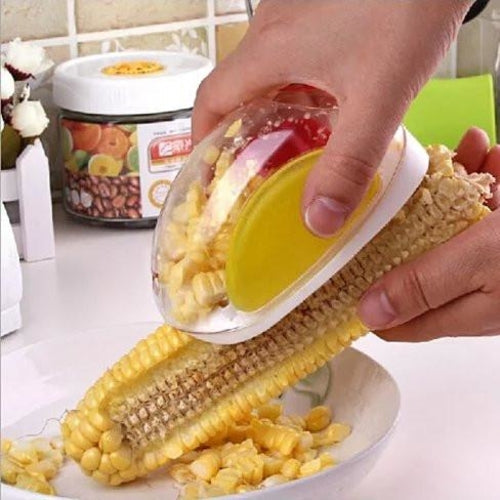 Corn Shucker & Stripper - Kitchen Gadgets Corn Peeler for Corn on the Cob, Corn Cutter, Corn Scraper & Corn Silk Remover