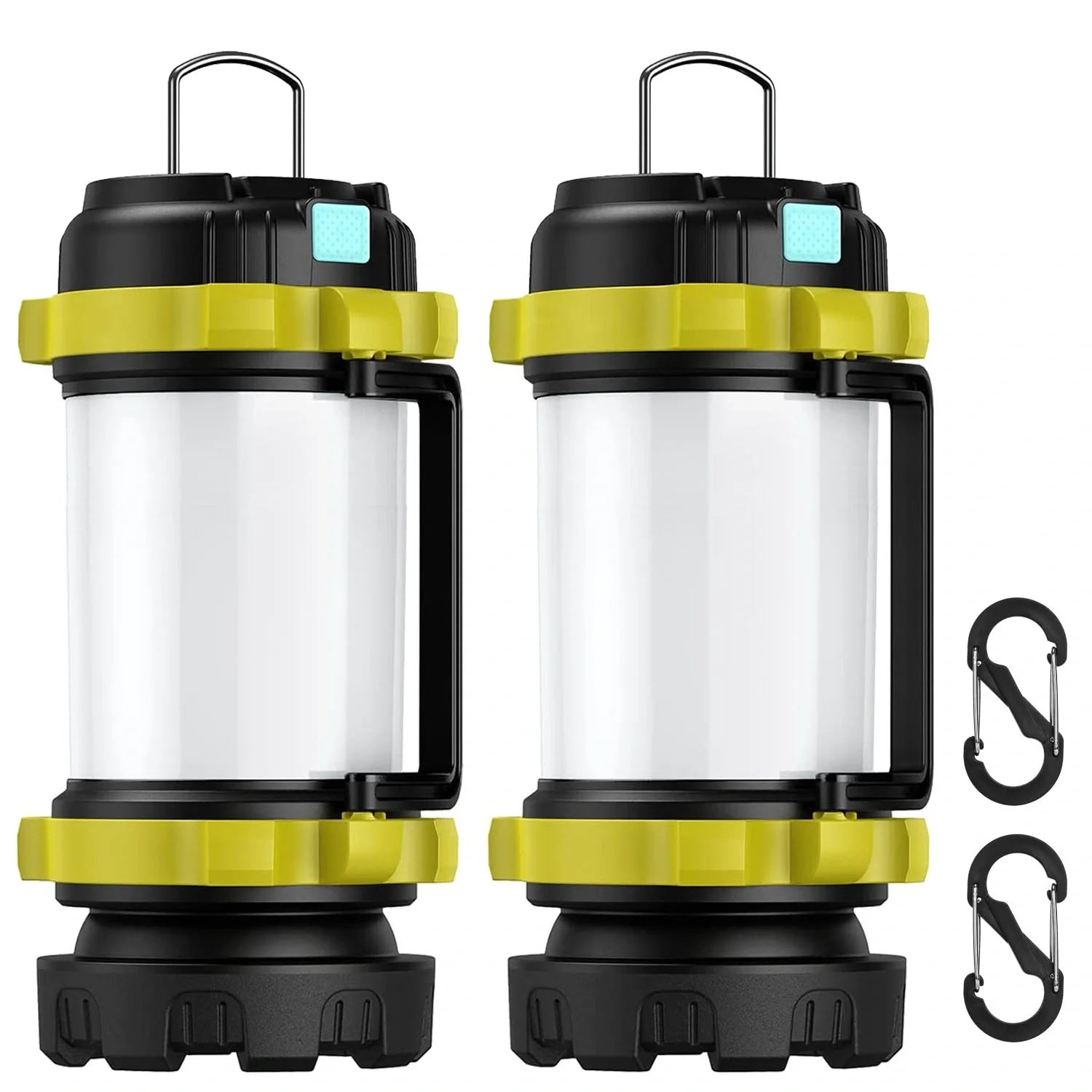 Outdoor Camping Lantern - Emergency Light 6 Lighting Modes Rechargeable Outdoor Activities Camping, Hiking, Lantern (2Pcs)