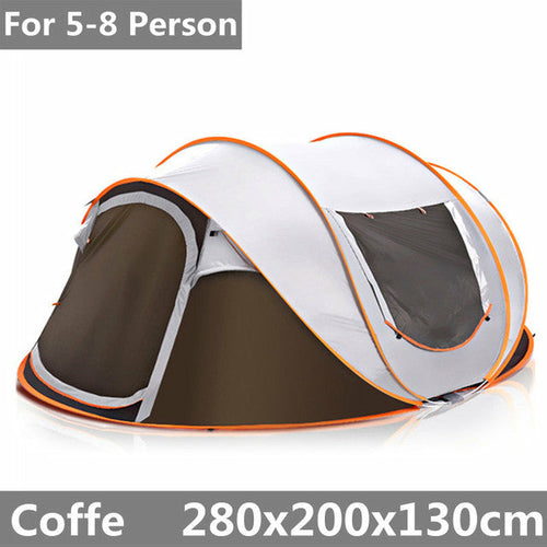 Pop Up Camping Tent - Waterproof Hiking Tents for 4 to 5 Persons - Large Tents Automatic Tarp Tent for Outdoor, Beach