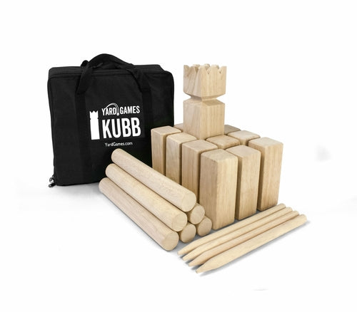 Kubb Game Set - Premium Backyard Tossing Game Set & Durable Wooden Blocks with Travel Bag - Fun, Interactive Outdoor Games for Adults and Kids
