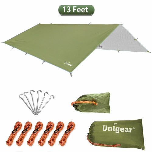 Camping Tarp Waterproof Rain Shelter - Camping Shade Canopy Hammock Tent - Large Heavy Duty Tent Tarp for Outdoor
