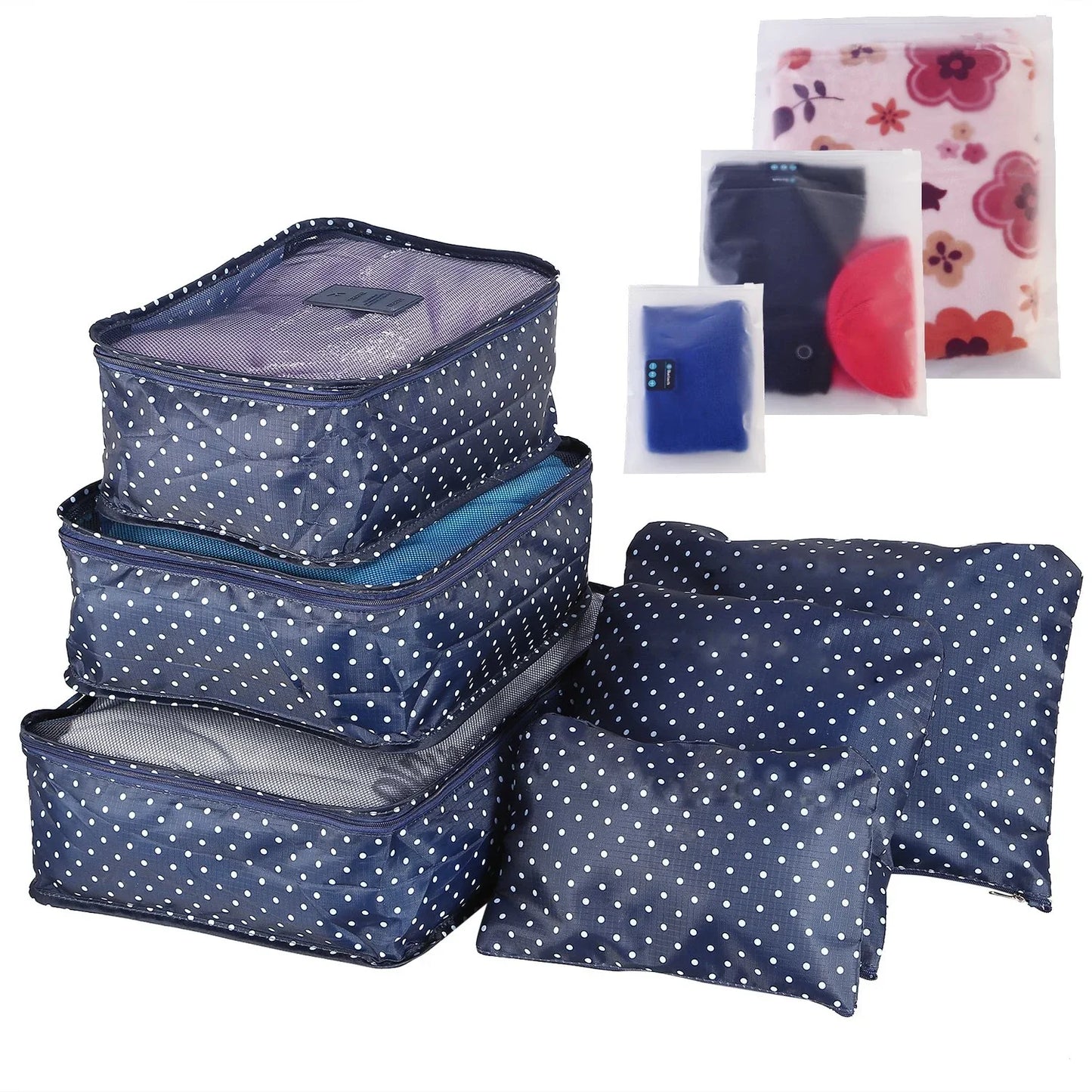 Clothes Storage Travel Bags Organizer for Luggage Packing Bags for Suitcases - Packing Cubes for Carry on Suitcase - 9 Pieces