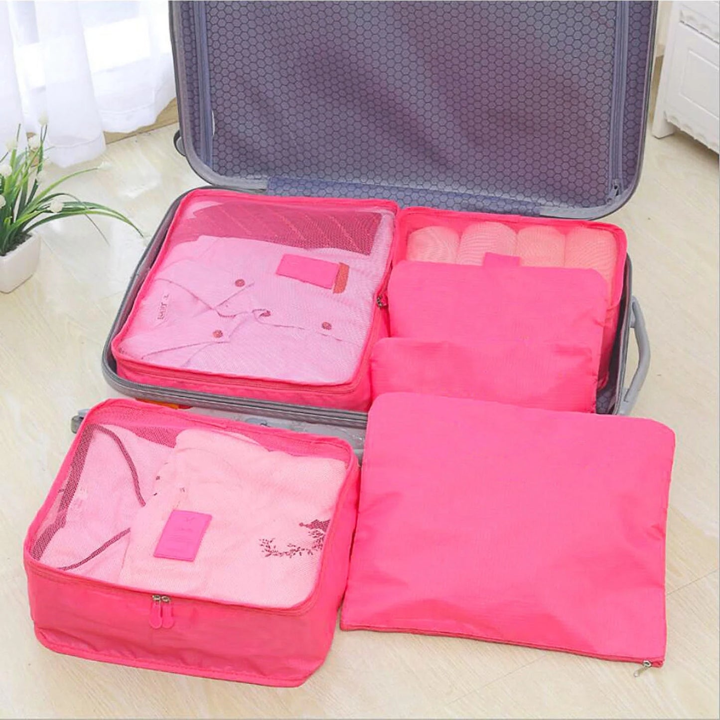 Clothes Storage Travel Bags Organizer for Luggage Packing Bags for Suitcases - Packing Cubes for Carry on Suitcase - 9 Pieces