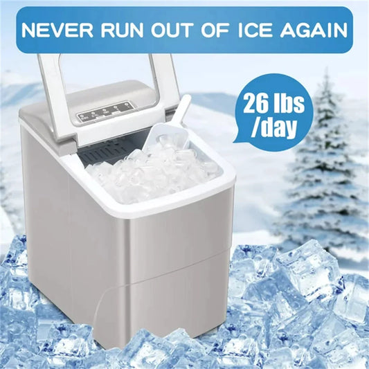 Countertop Ice Maker - Portable Ice Maker & Nugget Ice Machine | Ice Cube Maker 26 Lbs Ice in 24 Hrs