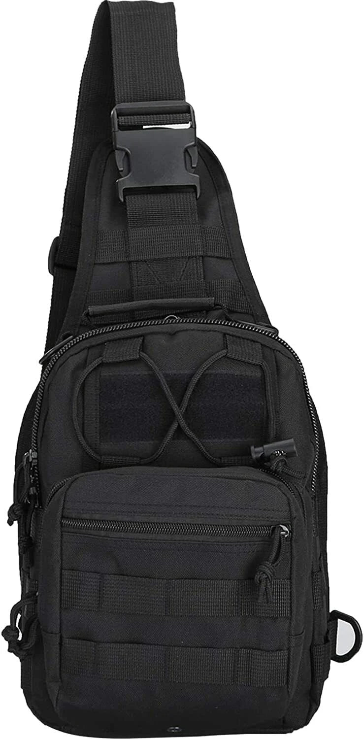 Sling Bag for Men - Hiking Tactical Backpack & Shoulder Bag for Men Military Crossbody Bag Chest Molle Daypack for Camping
