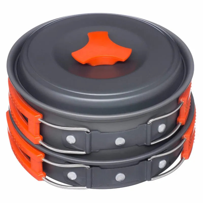Kitchen Cookware Sets - Alumina Material Camping Pots and Pans Set - 9 Pieces Camping Essentials