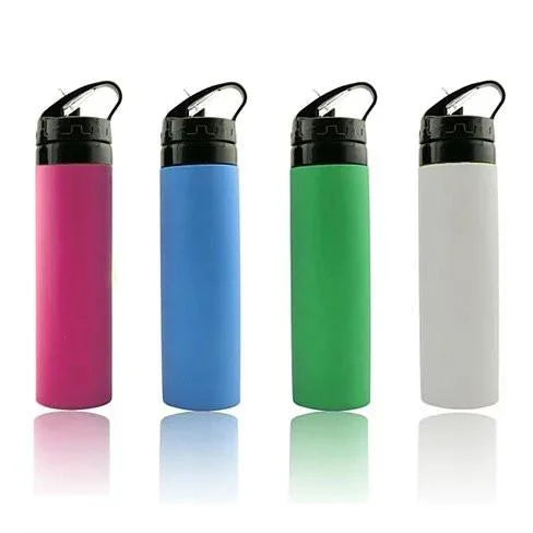 Squeeze N Sip Water Bottles - Reusable Water Bottle & Travel Water Bottle - Sillymate Silicon Cute Big Sports Outdoor Bottle